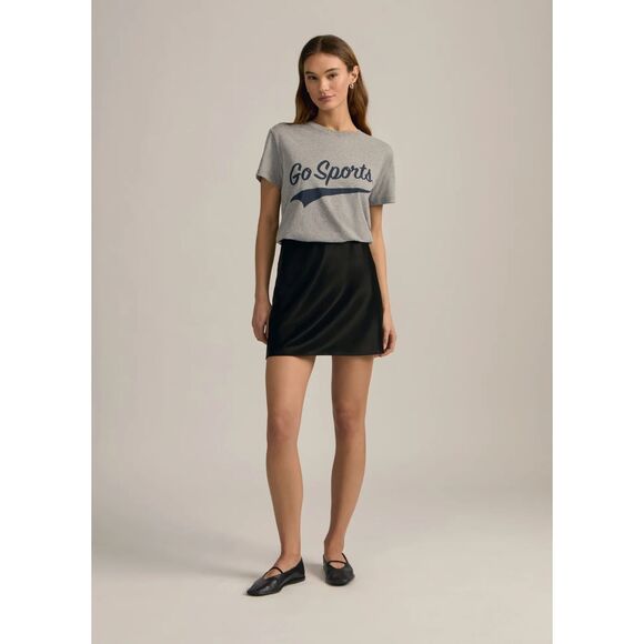 NEW $58 Favorite Daughter "Go Sports" Tee Shirt in Heather Grey/Navy Size Large - Picture 5 of 8